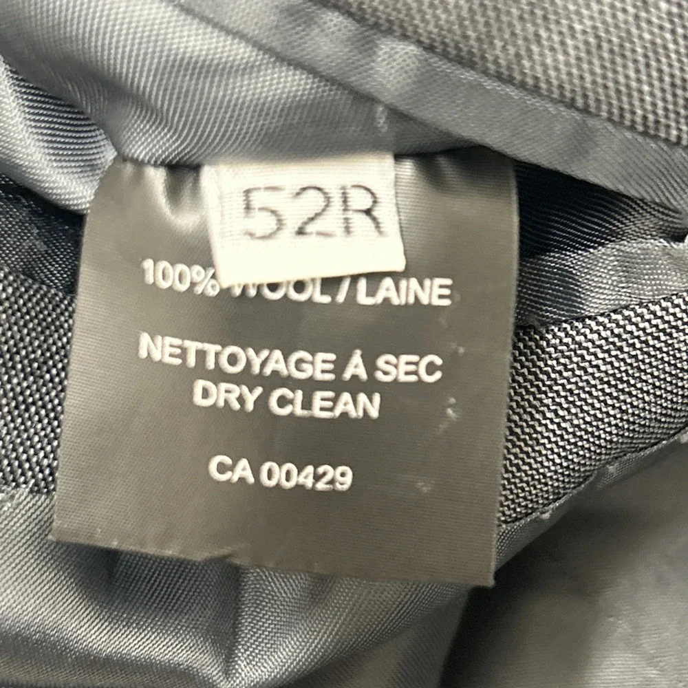 Peter Millar Wool Sport Coat Jacket Men 52R Gray Blazer 2 Button Double Vented